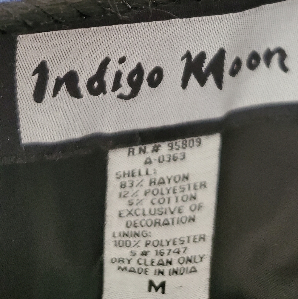 Indigo Moon Collarless Boho Jacket - image 8